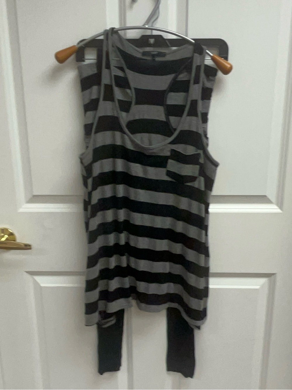 Tart Collections Black/Grey Athleisure Combo Leggings and Racerback Top Size Med